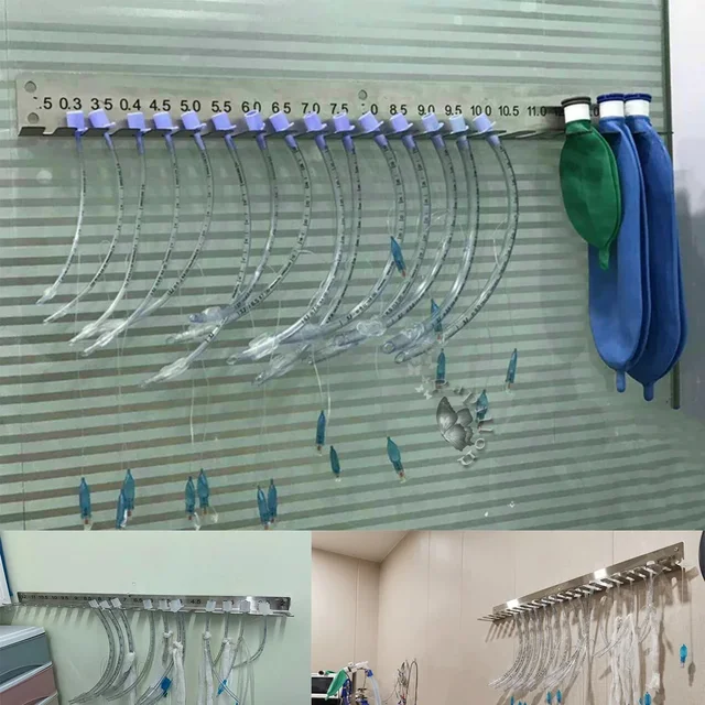 Rura endotrachealna 304, stojak ze stali nierdzewnej, wisząca rama ścienna do rur endotrachealnych, sprzęt weterynarii