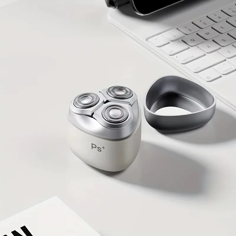 Mini Electric Shaver With Metal Triple Blade, High Speed Engine Portable Razor, Travel Grooming Gift For Men