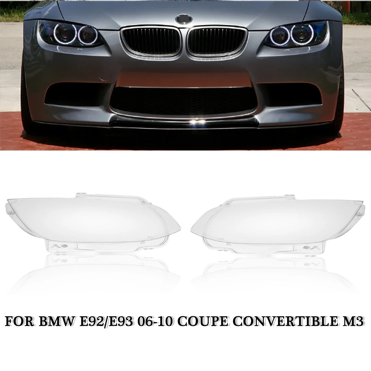 

Car Headlight Lens Transparent Cover Case Car Light Lens Headlamp Lens For BMW E92 E93 Coupe Convertible 3 series M3 2006-2010