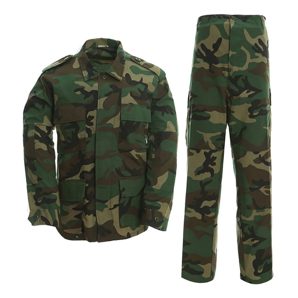 Desert & Jungle Outdoor Camouflage Uniform Tactical Uniform Combat Hunting Suit BDU Training Jacket and Pant