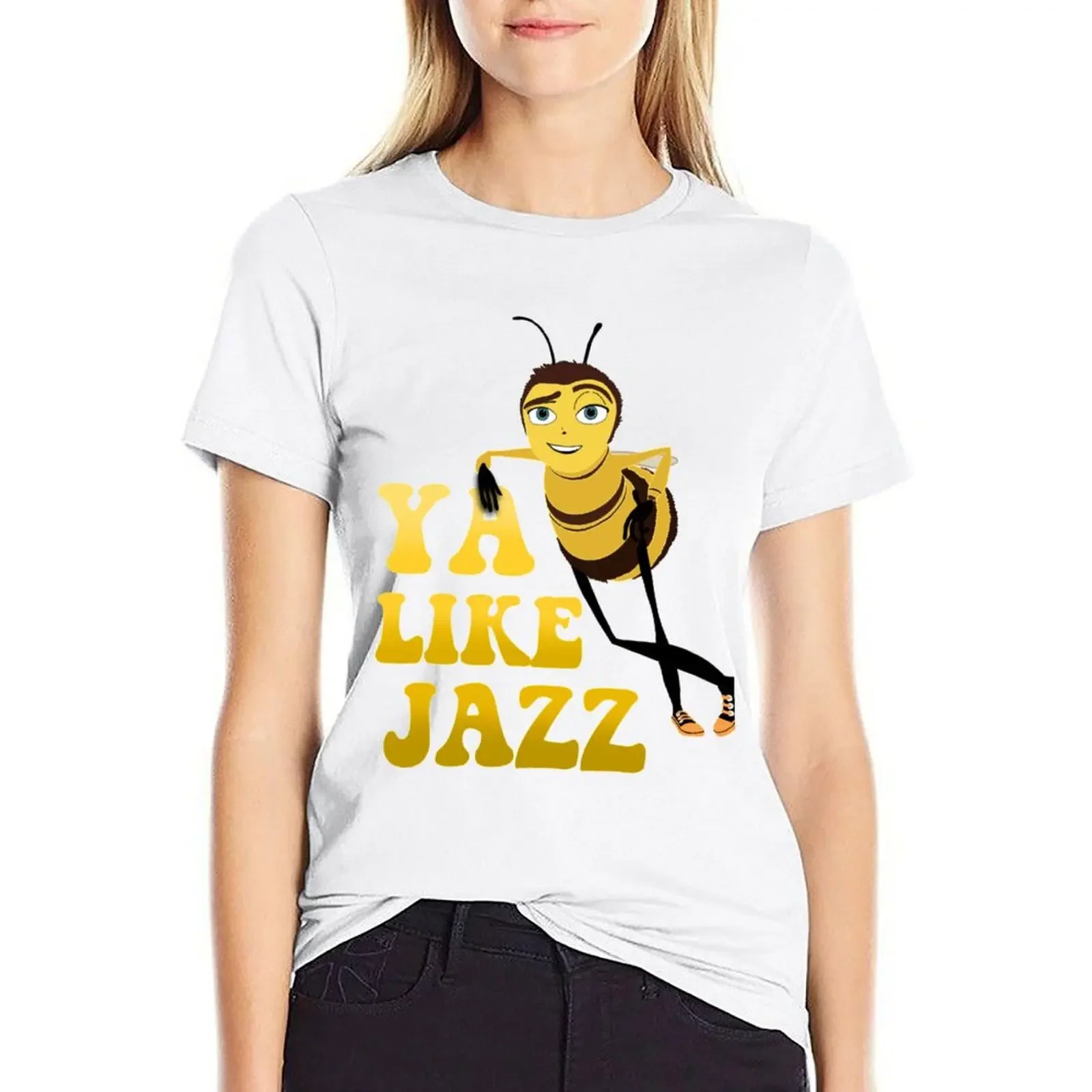 

Ya like jazz The Bee Movie T-shirt Blouse lady clothes summer tops t-shirt dress for Women plus size sexy