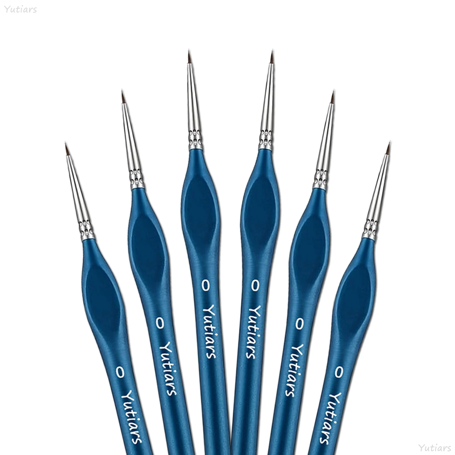 6 Pcs Professional Detail Hook Line Brushes Multi Shape Nylo