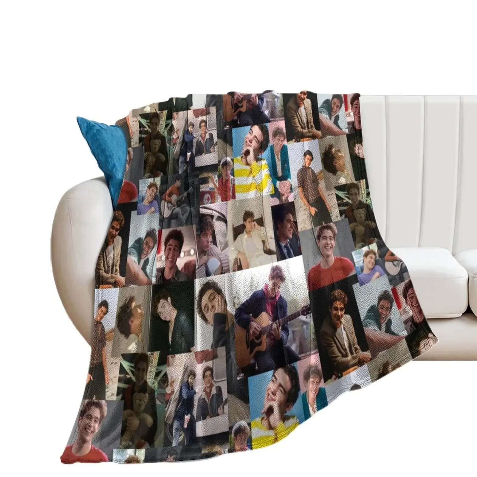 Joshua Bassett collage Throw Blanket Beautifuls Bed Fashionable Blankets