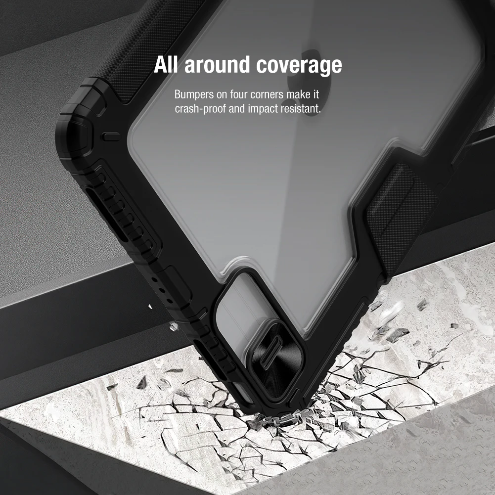 Nillkin для iPad Pro 11 Pro 12.9 2022 2021 2020 Pro 10.9 2020 Air 11 13 2024 Air 5 4 кожаный бампер складной защитный чехол Nillkin для iPad Pro 11 Pro 12.9 2022 2021 2020 Pro 10.9 2020 Air 11 13 2024 Air 5 4 кожаный бампер складной защитный чехол