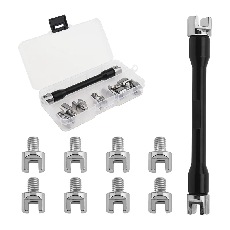 

ABZV-CNC гаечный ключ для колесных спиц, набор инструментов для ремонта мотоциклов, набор ключей для спиц 5,0-6,8 мм для большинства мотоциклов, грязевых велосипедов