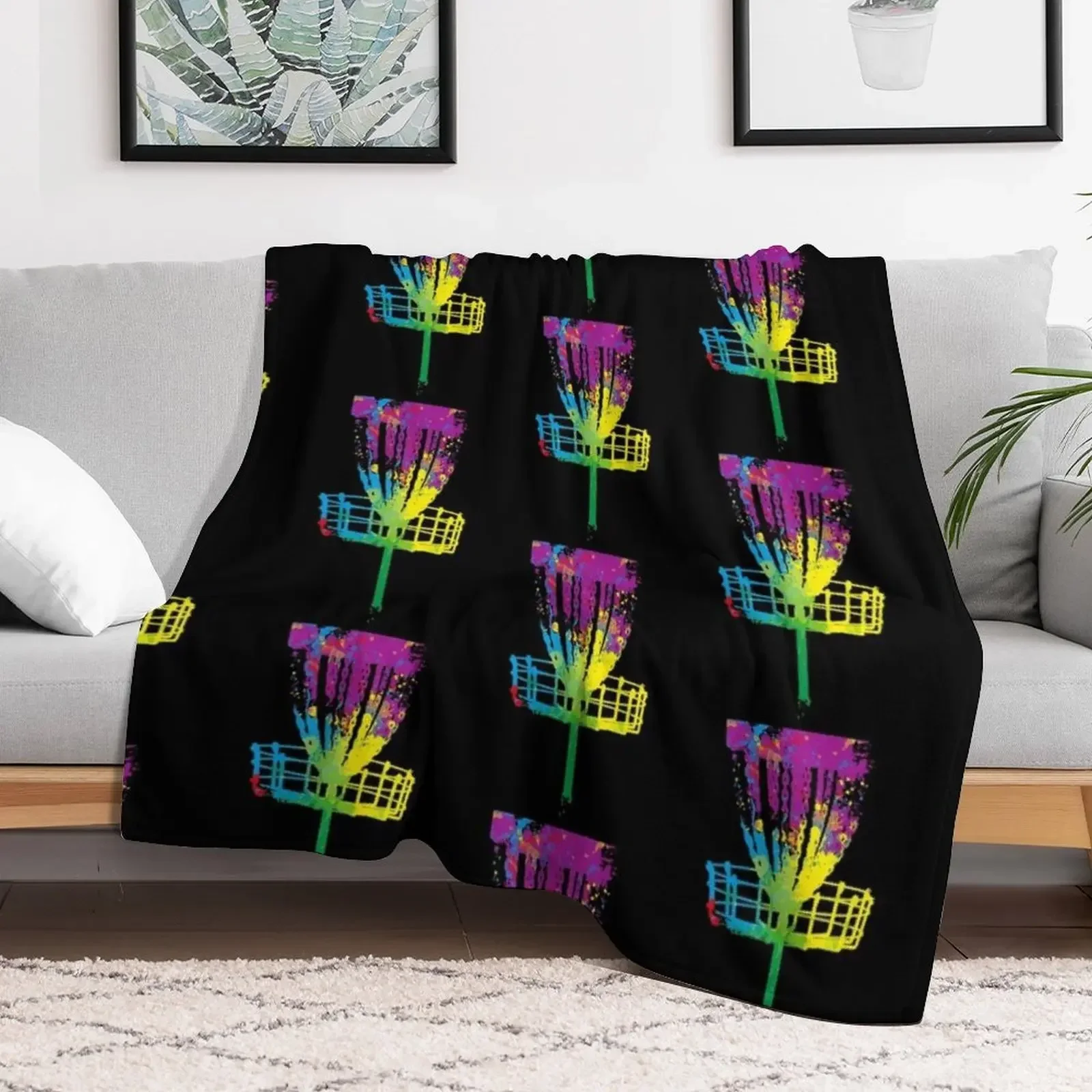 Splash Disc Golf Throw Blanket Sofa Quilt for sofa Blankets Sofas Of Decoration Plaid on the sofa Blankets