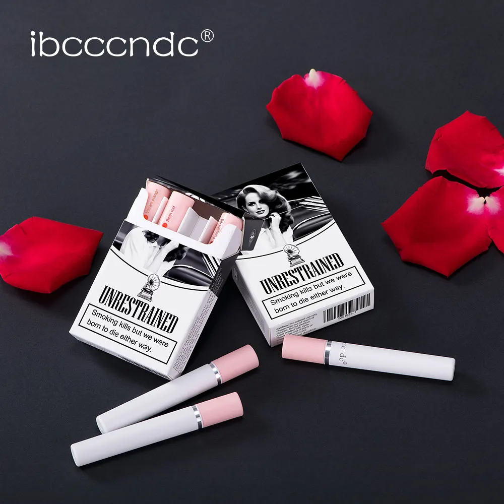 4-częściowy zestaw szminek do papierosów Długotrwały błyszczyk do ust Matowy błyszczyk do ust Wodoodporna pomadka do ust Nude Lip Tint Makeup Cosmetics