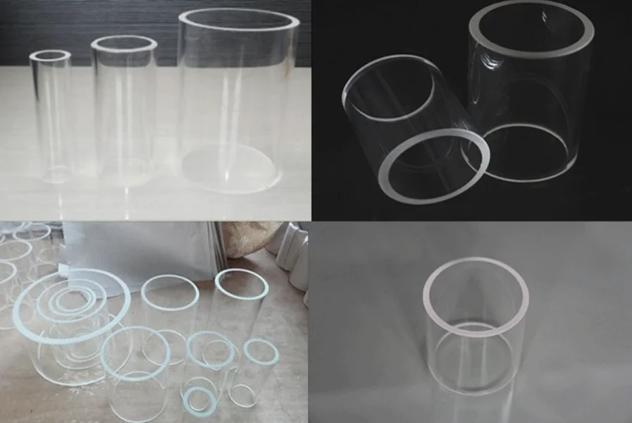 High Borosilicate Glass Column Chemical Pipeline Boiler Sight Glass Tube Viewing Cup OD50-120mm Height 100mm Thickness 5mm