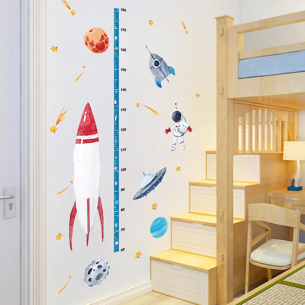 Height Chart for Wall Cartoon Decals Walls Sticker Cute Kids Stickers Growth Children's