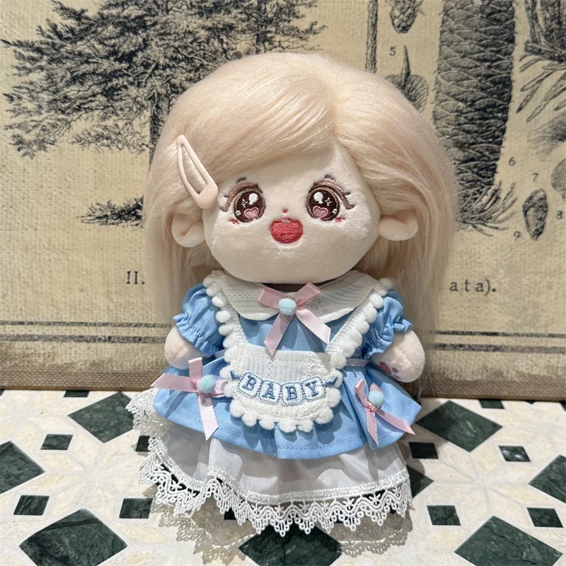 ชุดตุ๊กตาผ้าฝ้ายขนาดเล็ก ดีไซน์น่ารัก สไตล์แคมปัส ชุดอุปกรณ์เสริมสำหรับตุ๊กตาขนาด 20 ซม. เสื้อผ้าน่ารักสำหรับตุ๊กตาตัวเล็ก