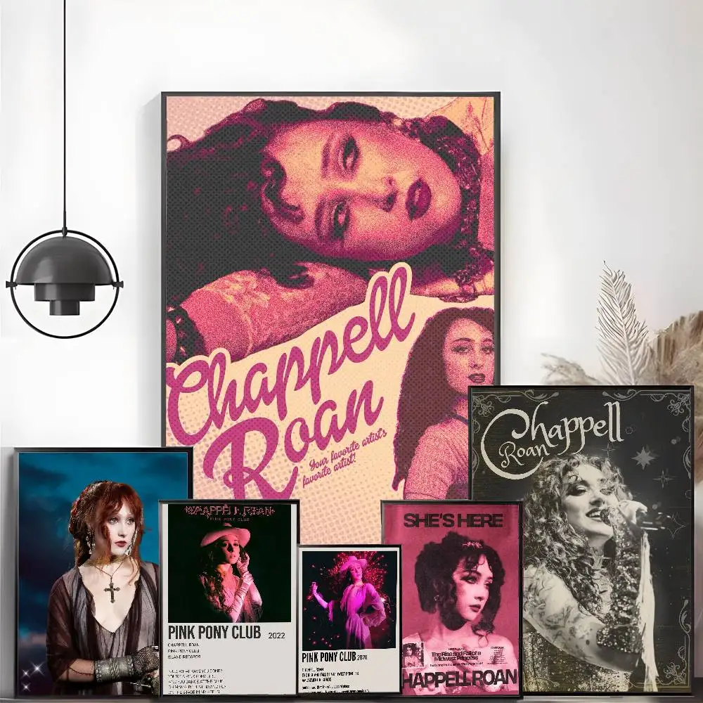 C-chappell R-Roan singer Poster High-definition art sticker Self adhesive waterproof home decoration for living room