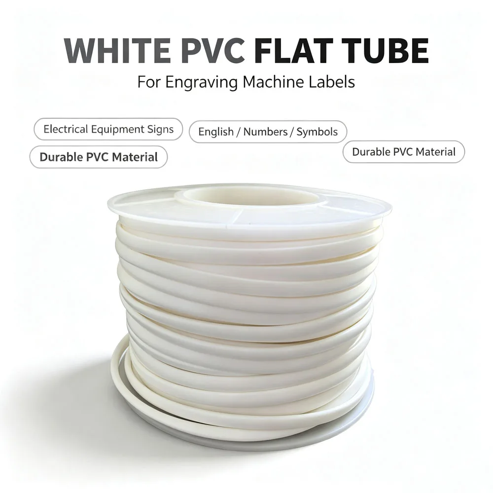 PVC Flat Cable Marker Tube Replacement Round PVC Tube Wire Label Sleeve For Cable ID Printer Electrical Equipment Wire Marking