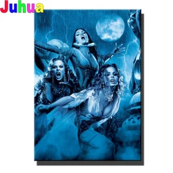 Van Helsing Vampire diamond painting full square/round diamond embroidery mosaic Three Woman 5d diy Handmade 2022 New Gift,