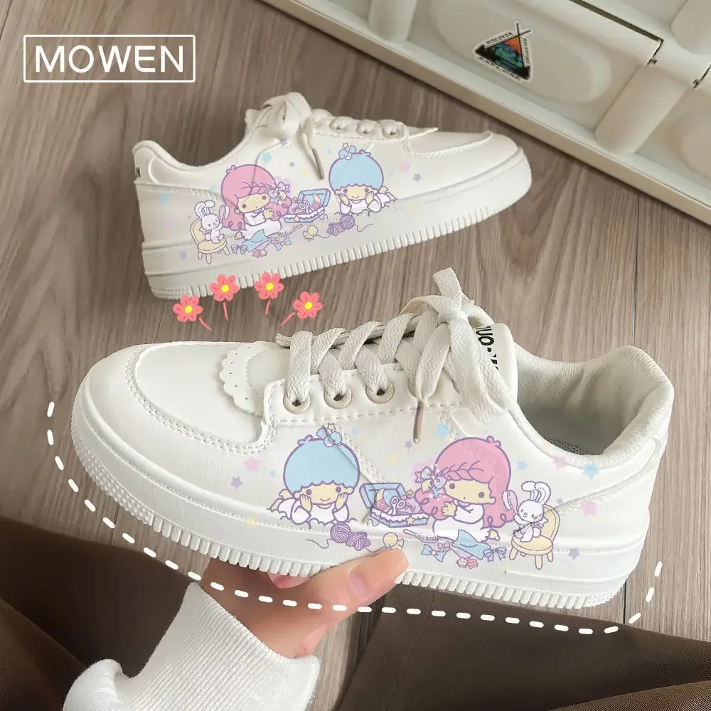 sanrio Pochacco casual shoes girl boy skate shoes Gemini little twin star pu sneakers Spring Autumn kt running shoes