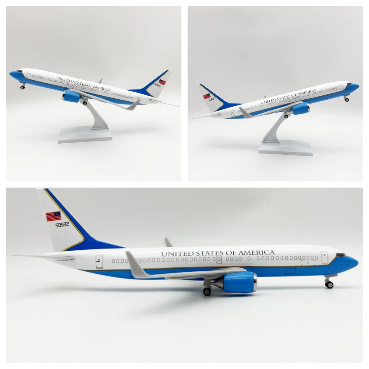 1:240 Scale Toy airplane B737 United States Air Force One Airways 30cm Resin Die-Casting Model Plane Kit With Wheels Collected