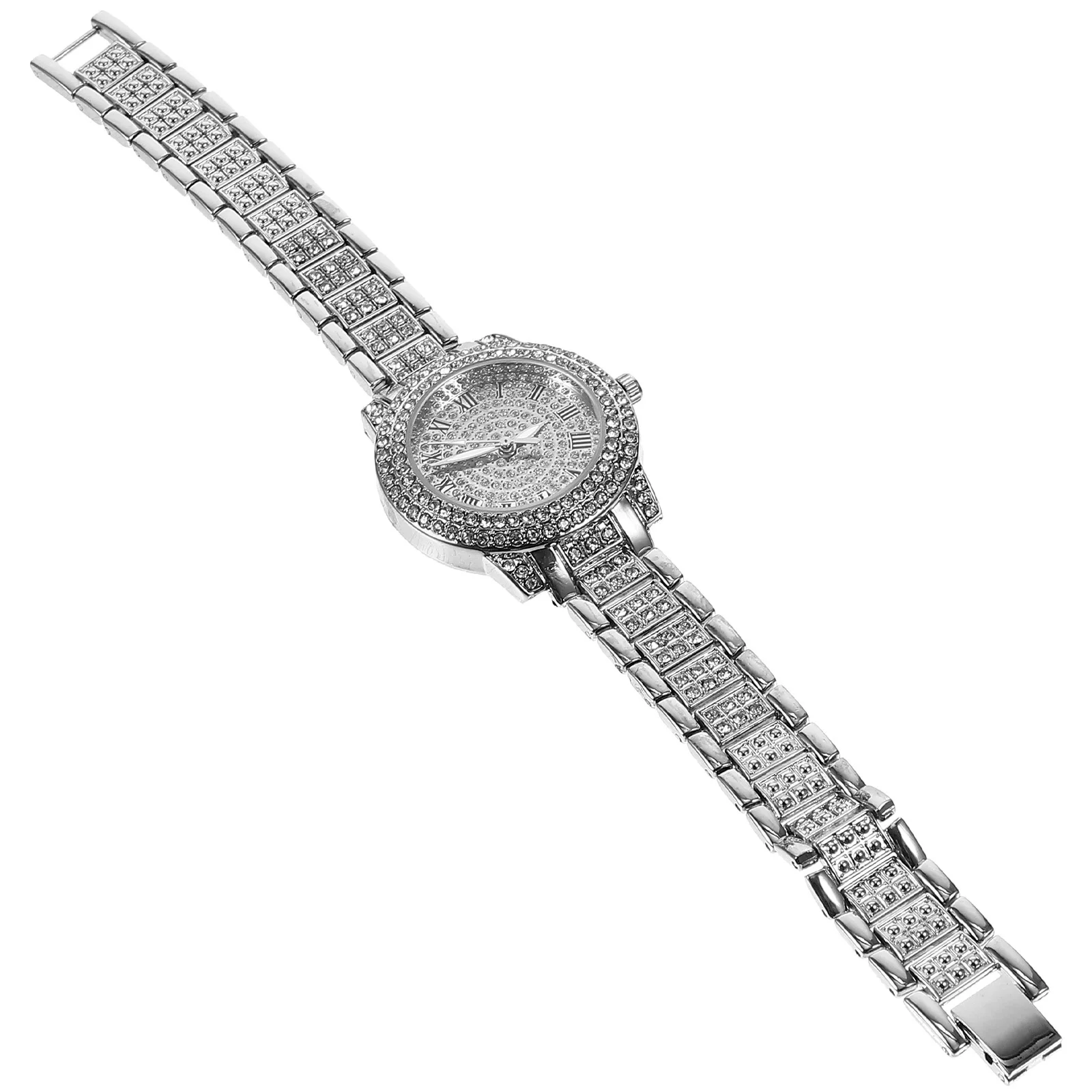 

Diamond Roman Numeral Wristwatch Men Adjustable Strap Simple Color Stylish Male Watch Gift Men Watch