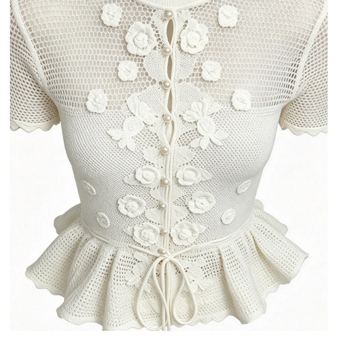Women's Summer Elegant Sexy Short Sleeve Knit Top