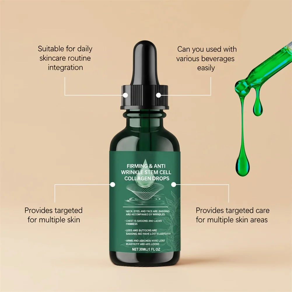 30ml Firming Anti Wrinkle Stem Cell Collagen Drops Advanced Collagen Serum For Face Visibles Anti Aging Collagen Serum