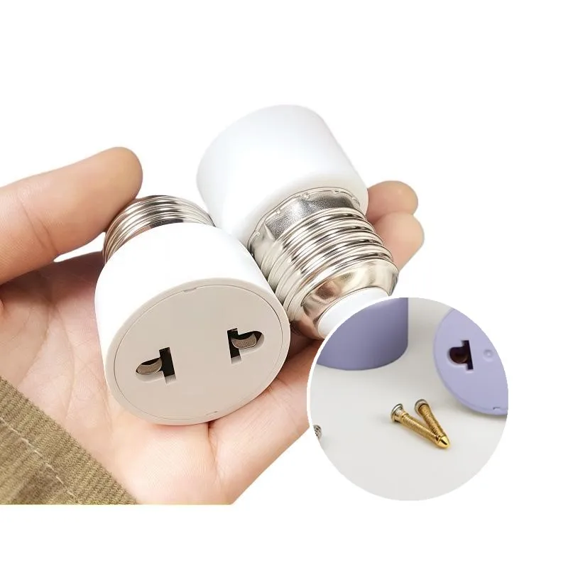 Handy White E27 Bulb Base, US/EU Socket Without Light, Essential Lamp Holder for DIY Projects
