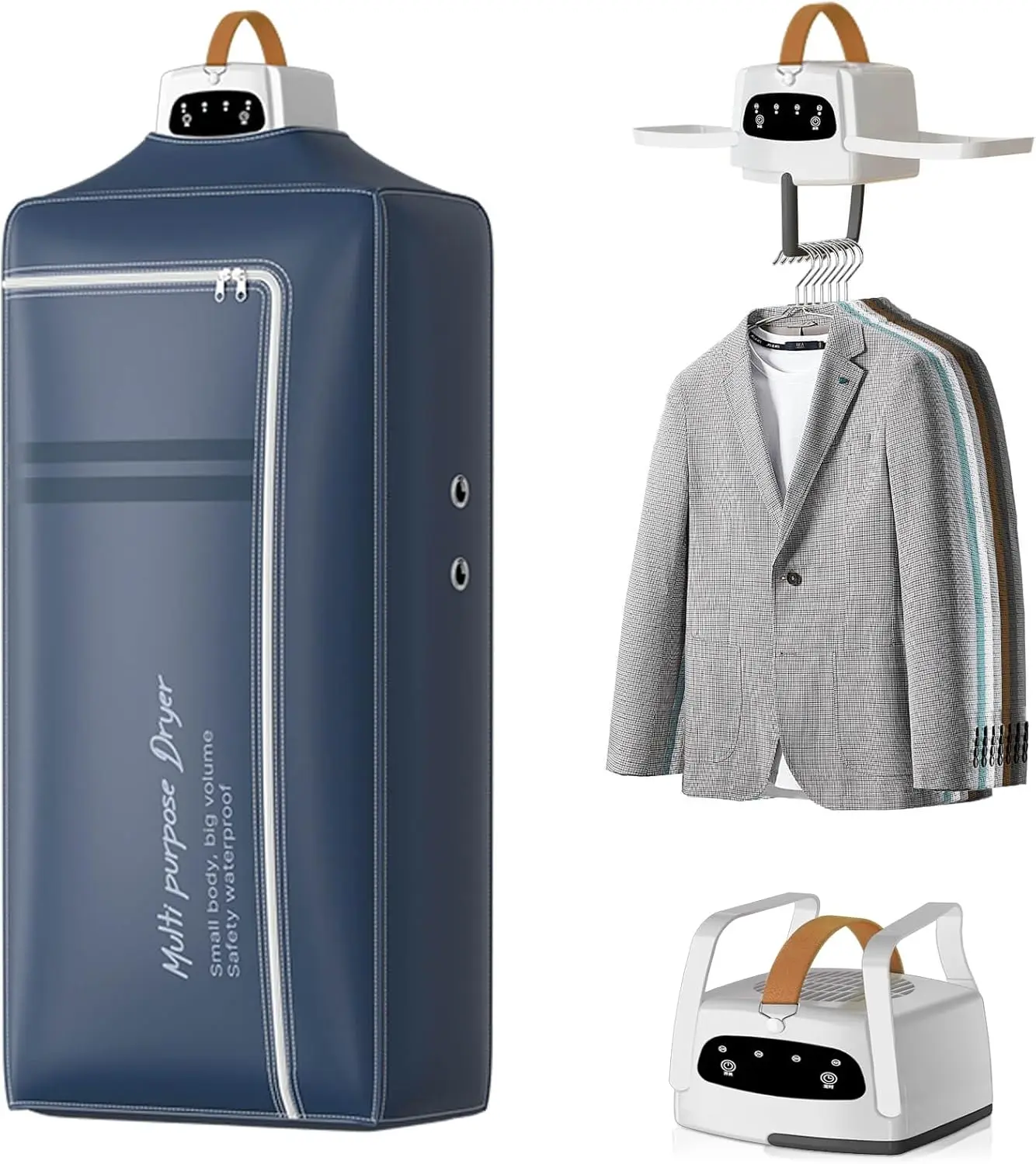 

Portable Compact Dryer, Mini Fast-Dry Machine with Timer & Wrinkle-Reducing Heat for Travel, Home, RV