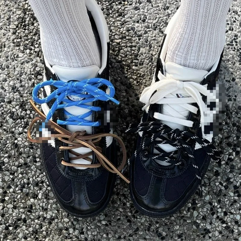 2/12Pcs Round Thicken 5MM Shoelaces Colorful Thicken Casual Boots Shoe Laces Rope Shoestrings DIY Sports Shoes Martin Boots Rope