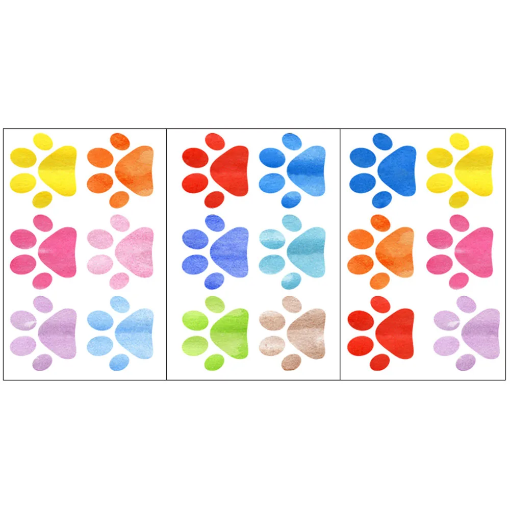 

Dog Paw Print Wall Sticker 3 Sheets Footprints Decal Bathtub PVC Shower Nursery Bedroom Decor Removable Self Adhesive