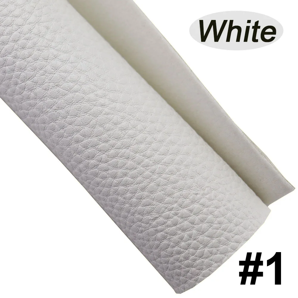 30cmx134cm Plain Solid White Glitter Fabric and Lichee Textured Faux Synthetic Leather For DIY shoes HD003m