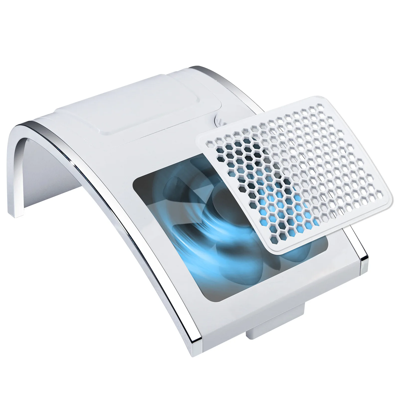 Sistema di aspirazione per manicure da tavolo da 80 W - Collettore di polveri per trapano elettrico per unghie con 2 potenti ventole Aspirazione regolabile Nessun disordine