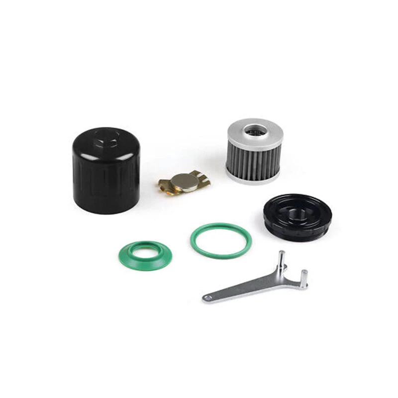 M20x1.5 Black Oil Filter with Magnet CNC Shell Cleaner 3/4-16UNF Thread 304 Stainless Steel High Flow Filter Washable