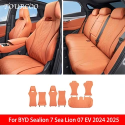 For BYD Sealion 7 Sea Lion 07 EV 2024 2025 Car Seat Covers Cushion Breathable Back Cushion Durable Protective Pad Accessories