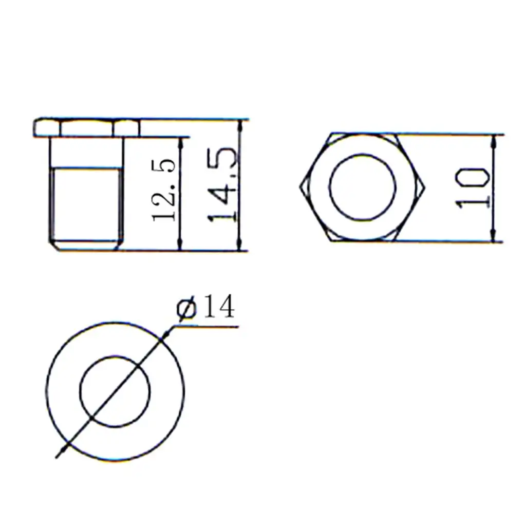Tuning Key Tuner Washer Gasket Iron Hex Threaded Mount Set for Repairing Acoustic Electric Guitar