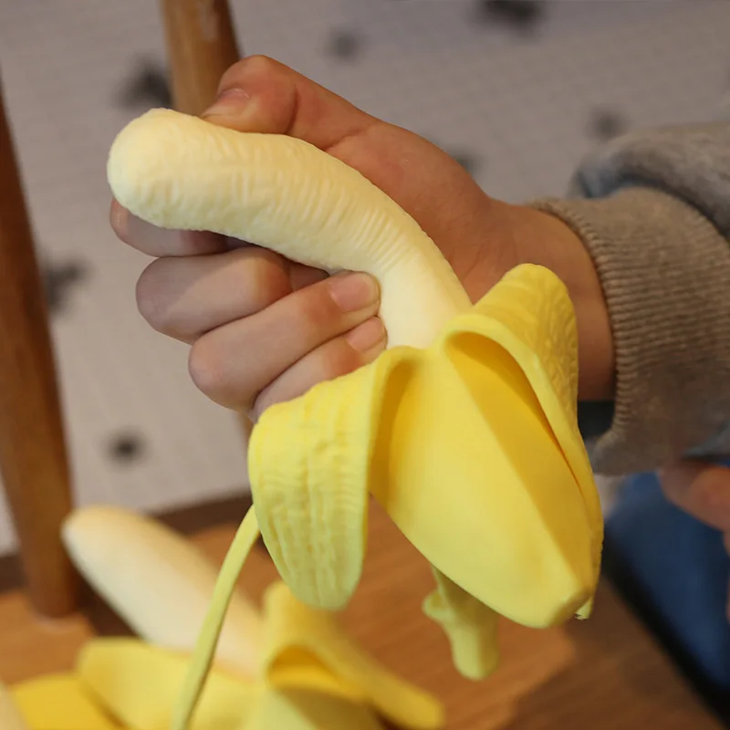 Banana Shaped Stress Relief Toys Simulated Peeled Fruit Ornaments Slow Rebound Figure Squeeze Toy Creative Funny Birthday Gifts image 4