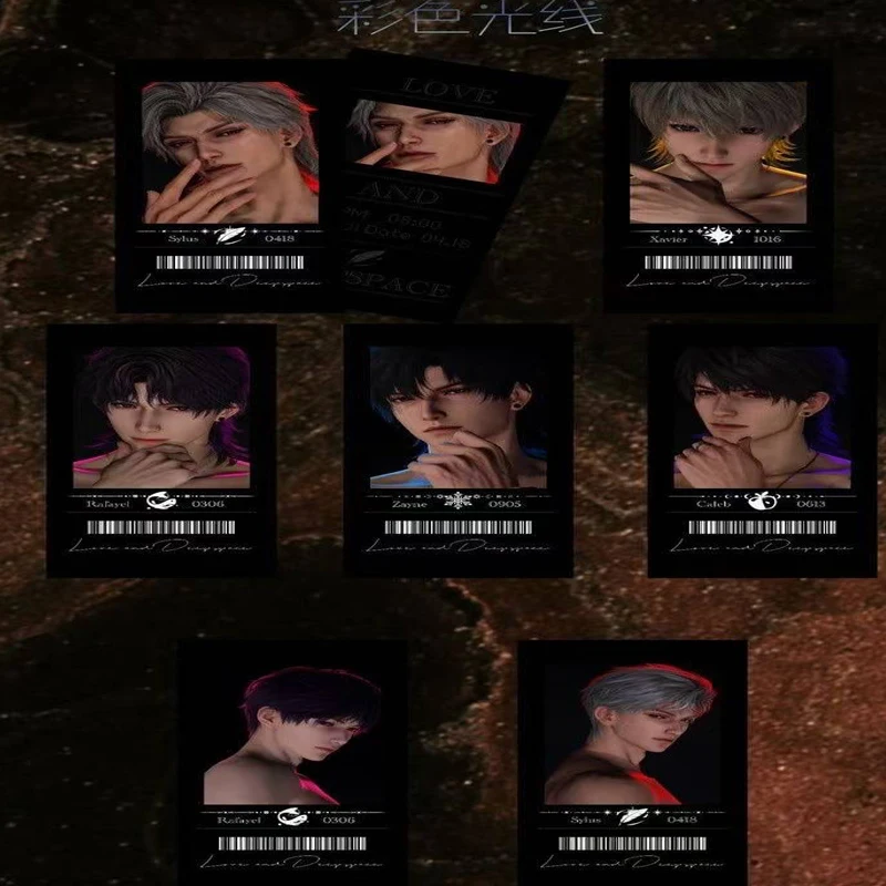 200 Stuks/Liefde En Deepspace Acryl Ticket Kaarten Verzameldoos Met Beoordeeld Holo Folie Officiële Anime Meisje Game gift