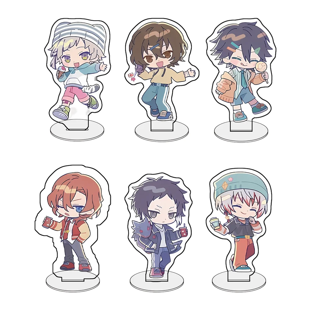 Bungo Stray Dogs 10cm Acrylic Stand keychain Atsushi Nakajima&Osamu Dazai Desk Decor Cute Figure Holiday Gift