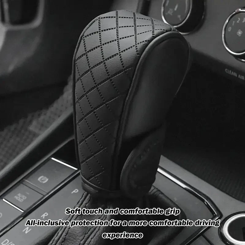 PU Leather Car Shift Knob Cover – Non-Slip, Wear-Resistant, Universal Fit for Manual Transmission Vehicles
