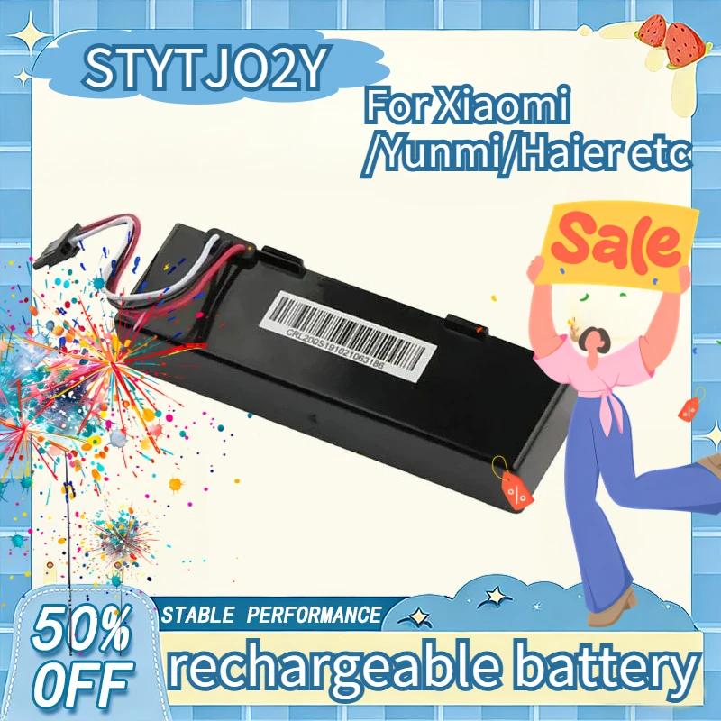 

STYTJ02YM Battery Pack for Xiaomi Mop Pro P 2S S12 Yunmi MVVC01 Haier JX37 Wyze WVCR200S Conga 3390 3290 Robot Vacuum Cleaner