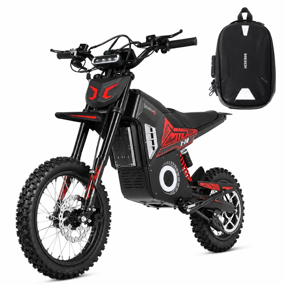 FREEBOY Y10 E Bike 1500W Peak Motor 48V22.5Ah Battery Electric Bike LED Display Front 14-inch Rear 12-inch Tires E-Bicycle