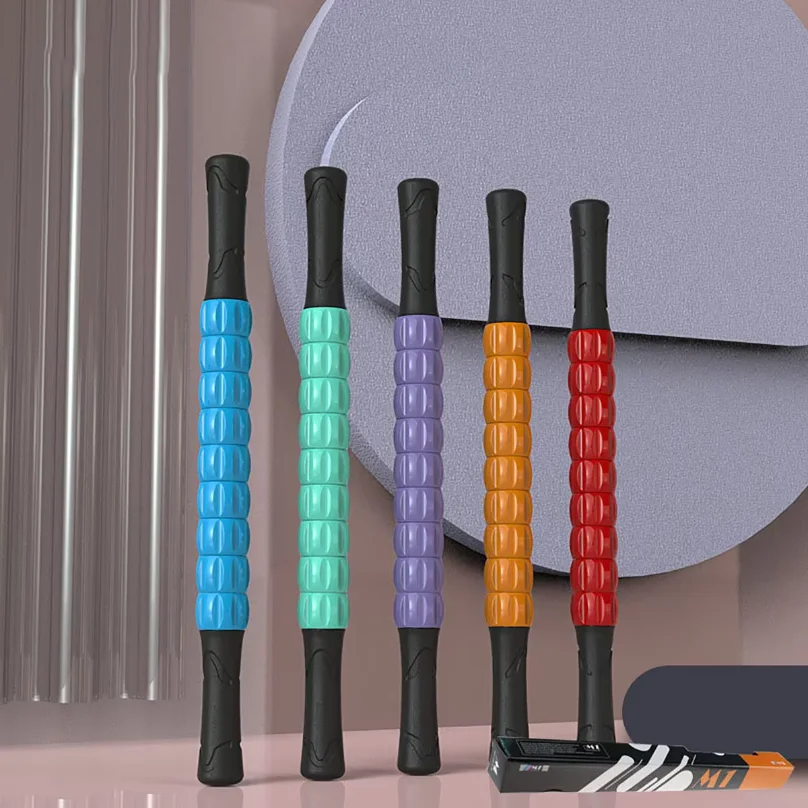 Gear Massage Stick Yoga Deep Muscle Relaxation Massage Shaft Personal Training Fascia Roller Plastic Roller Stick Shaft Fitness