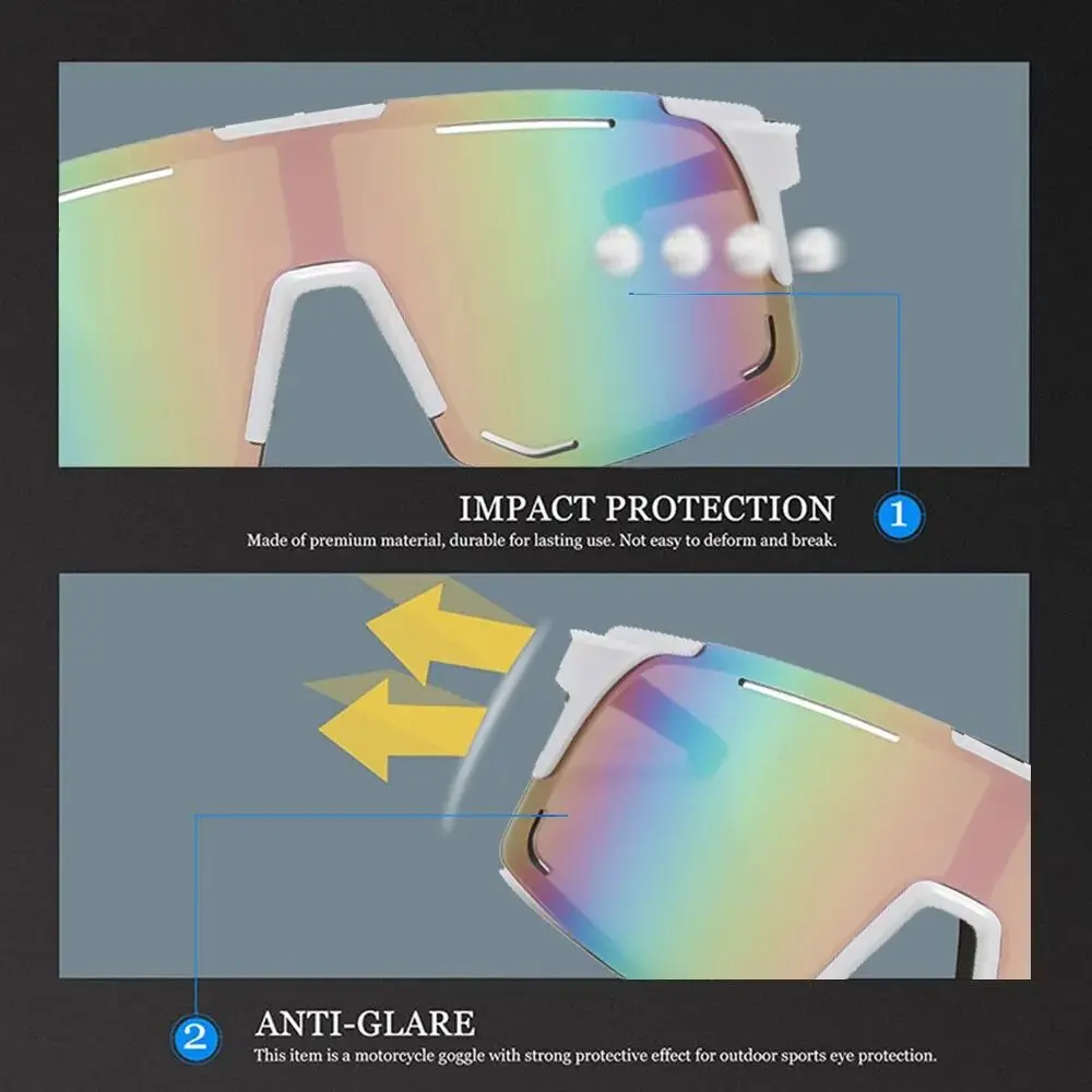 Polarized Cycling Sunglasses for Men and Women, UV Protection, Windproof Glasses, Road Riding, Bike Sport Eyewear