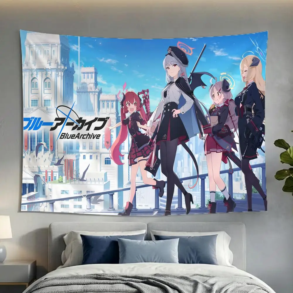 Cute Game B-Blue Archive girl T-Tsukatsuki Rio Tapestry Soft Lightweight Wall Art Decor for Living Home Room Bedroom