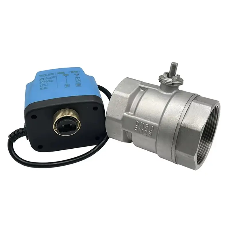 YLS-For Water Heating Control Motorized Ball Valve Stainless Steel Electric Ball Valve 2