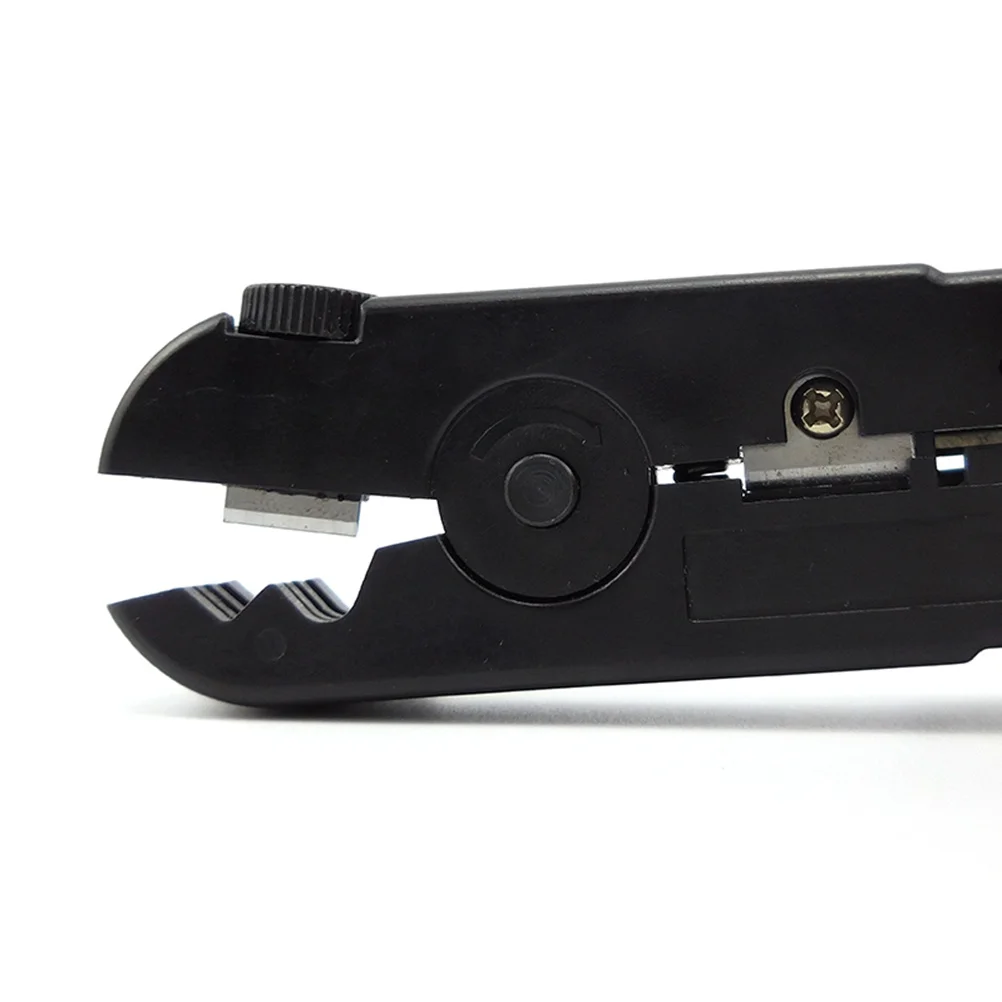 

Cable Stripping Pliers Black Multi Functional Coax Stripper Easy to Use with Rotating Compass for Precise Distance Adjustment