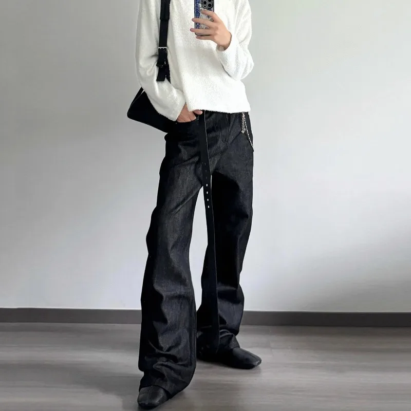 

Мужские джинсы American Vintage Raw Denim 517 Bootcut, плотные, черные, стрейч, зауженный крой, повседневные, универсальные