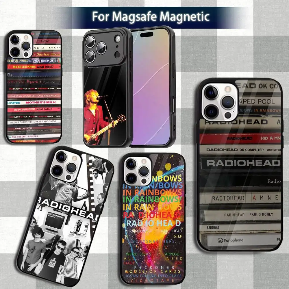 

R-Rock Radiohead Band-es Phone Case For iPhone 13,12,15,17,11,16,14,Pro,Max,Plus,Mini,Magsafe,Magnetic Wireless Charging Case