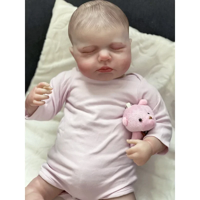 48cm Already Finished Reborn Baby Doll Loulou Newborn Size 3D Skin Hand Detailed Painted Skin Visible Veins