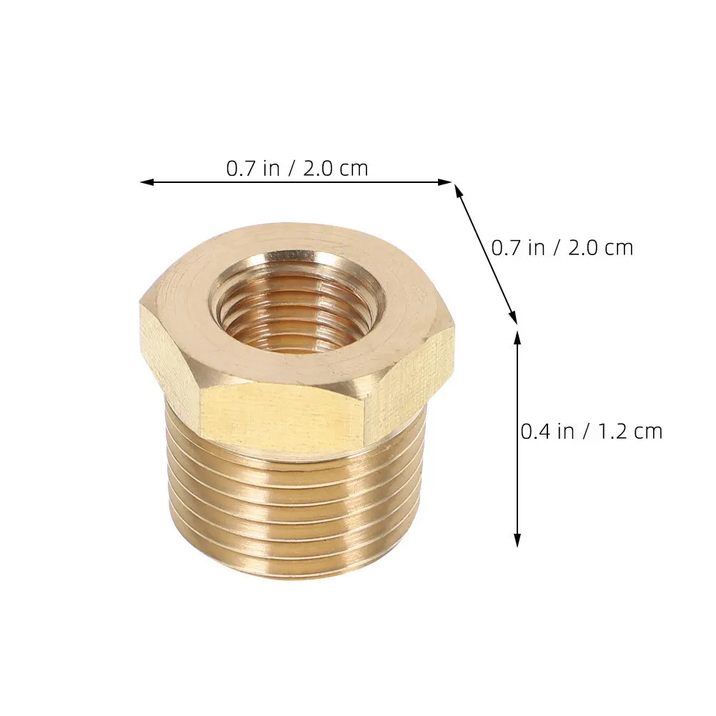 6 قطعة 1/2 إلى 1/4 النحاس الحد المناسب Npt عرافة جلبة لخرطوم الحديقة محول موصلات الأجهزة اقتران الأنابيب