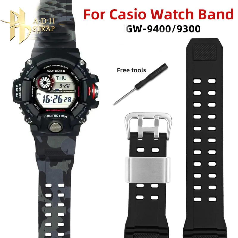 Men's Silicone Watch with Accessories For Casio Cat Man Series 3410 G-SHOCK GW-9400 GW9300 Resin Rubber Watch Strap Waterproof