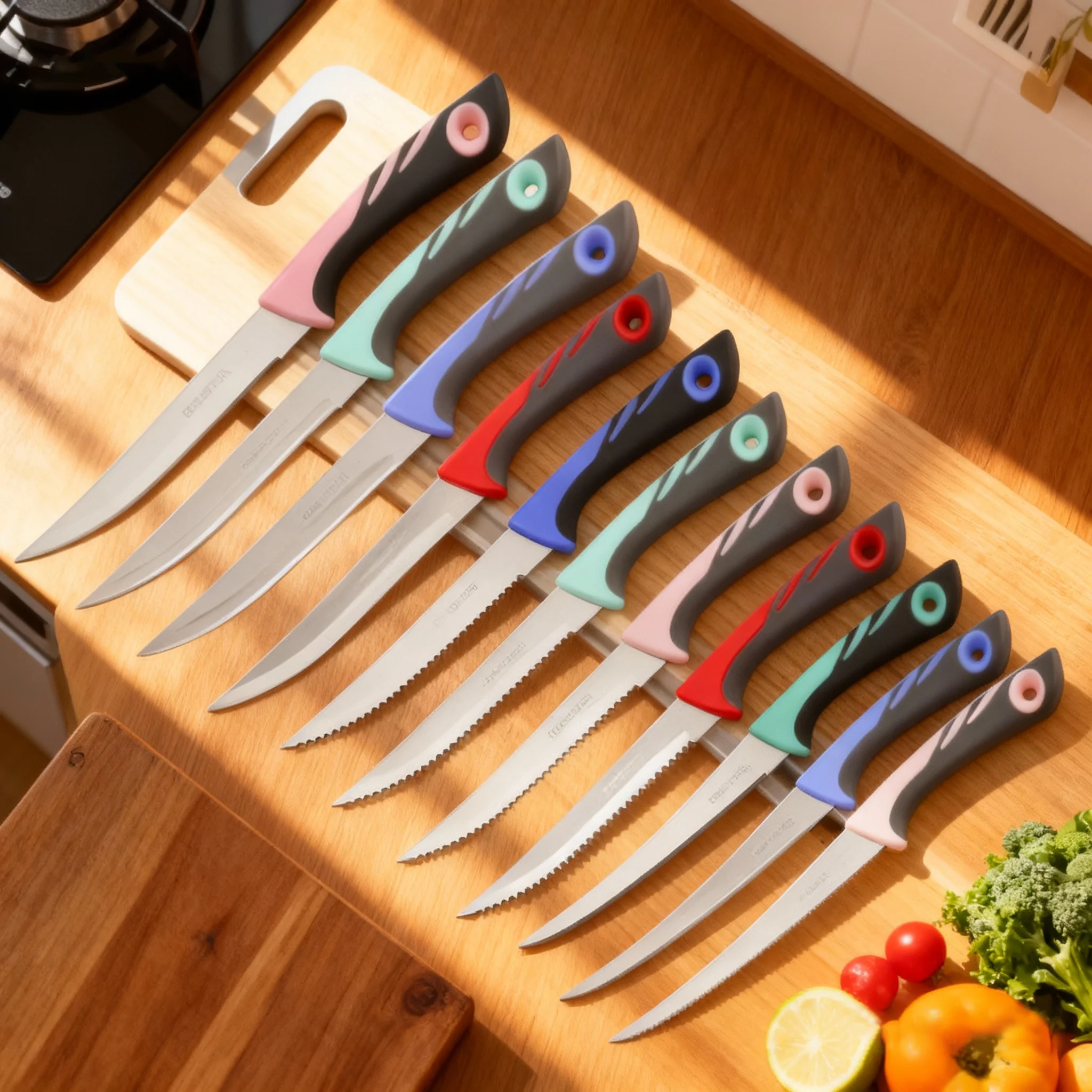 

Professional stainless steel fruit knife kitchen fruit peeler fruit slicer portable plastic handled knife convenient steak knife