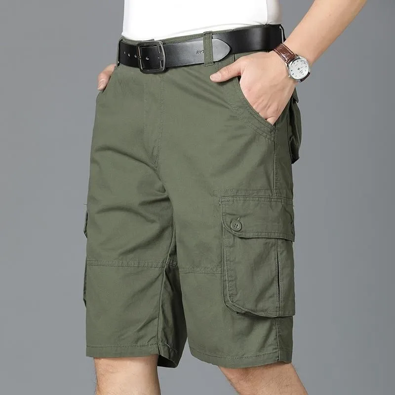 Pantaloni estivi a cinque divisioni di moda pantaloncini grandi Y2k vestiti da uomo larghi dritti sportivi da spiaggia tasche Multiple pantaloni Casual