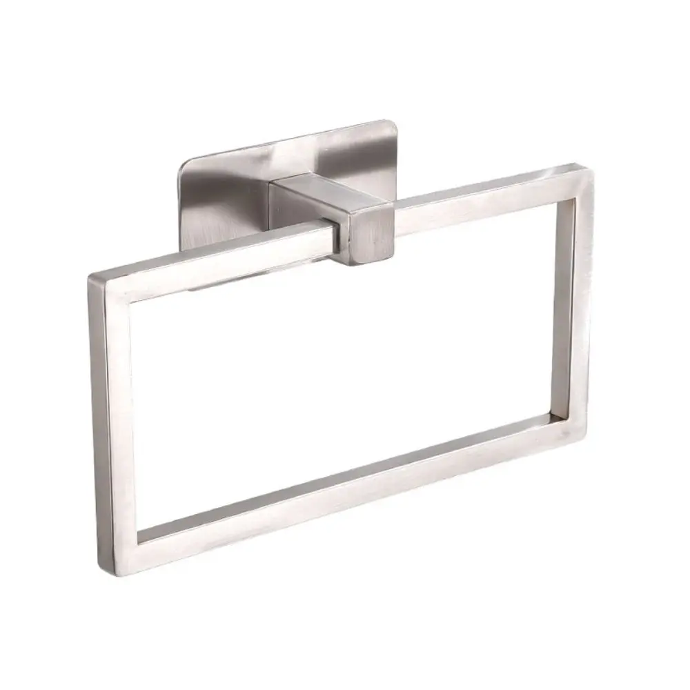 

Waterproof Punch Free Towel Ring Ventilation 180 degree flip Towel Ring Hangers stainless steel Rust-proof Hand Towel Ring